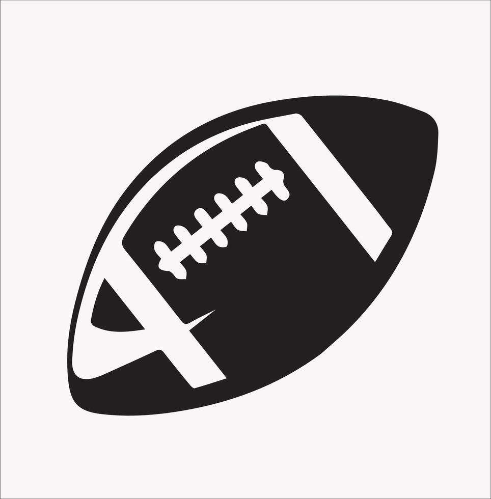 Simple Silhouette of American Football for Graphics vector