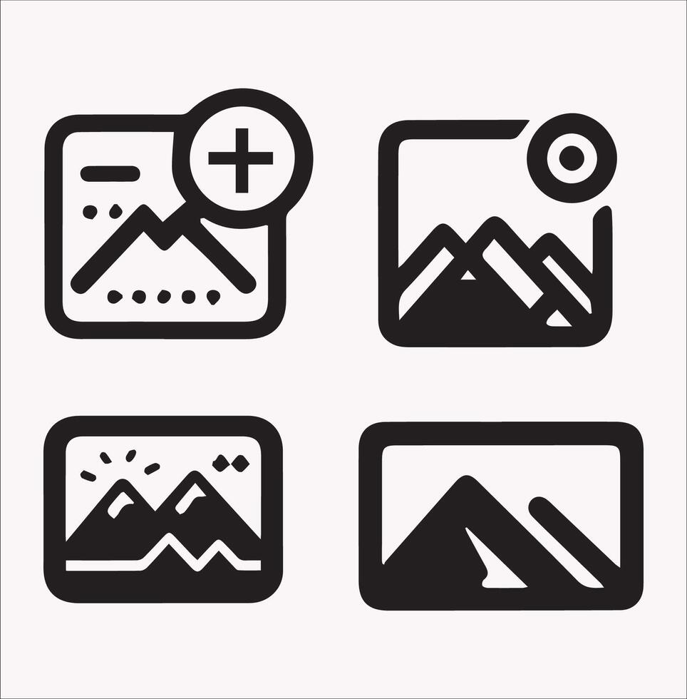 Add photo Image Silhouette on White Background vector
