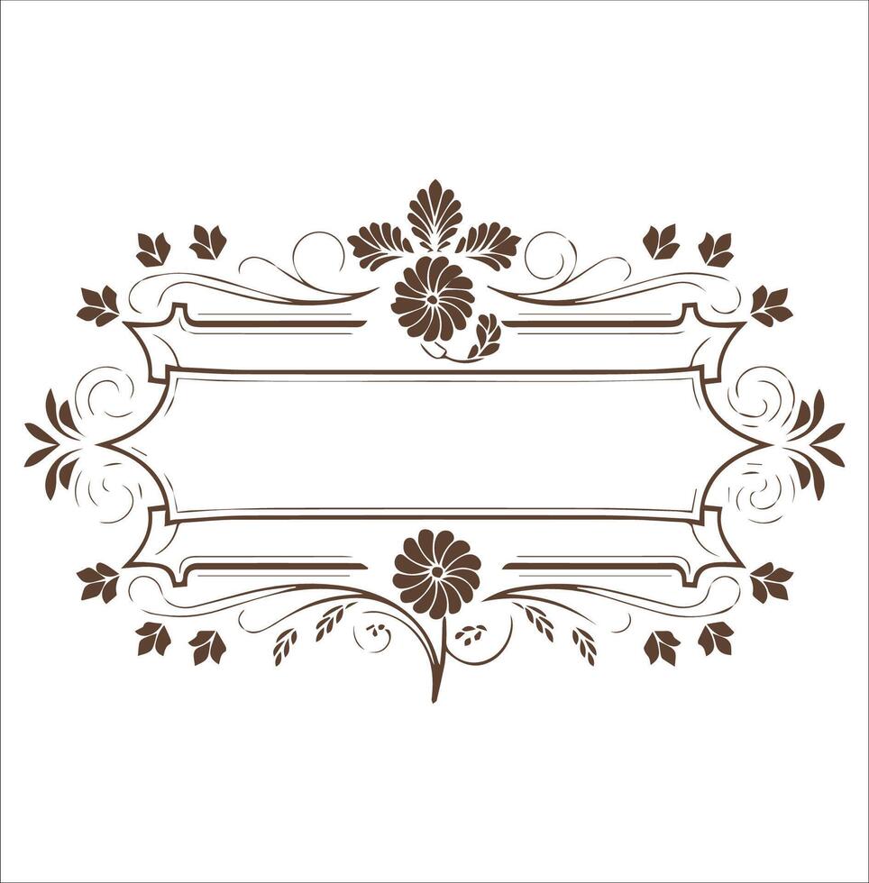 Clean Frame Silhouette Illustration for Design vector
