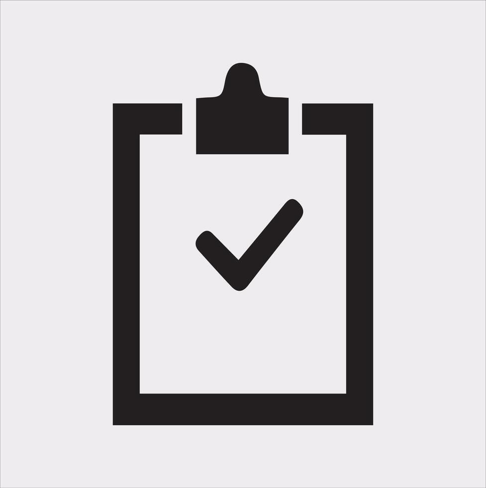 checklist Silhouette on White Background vector