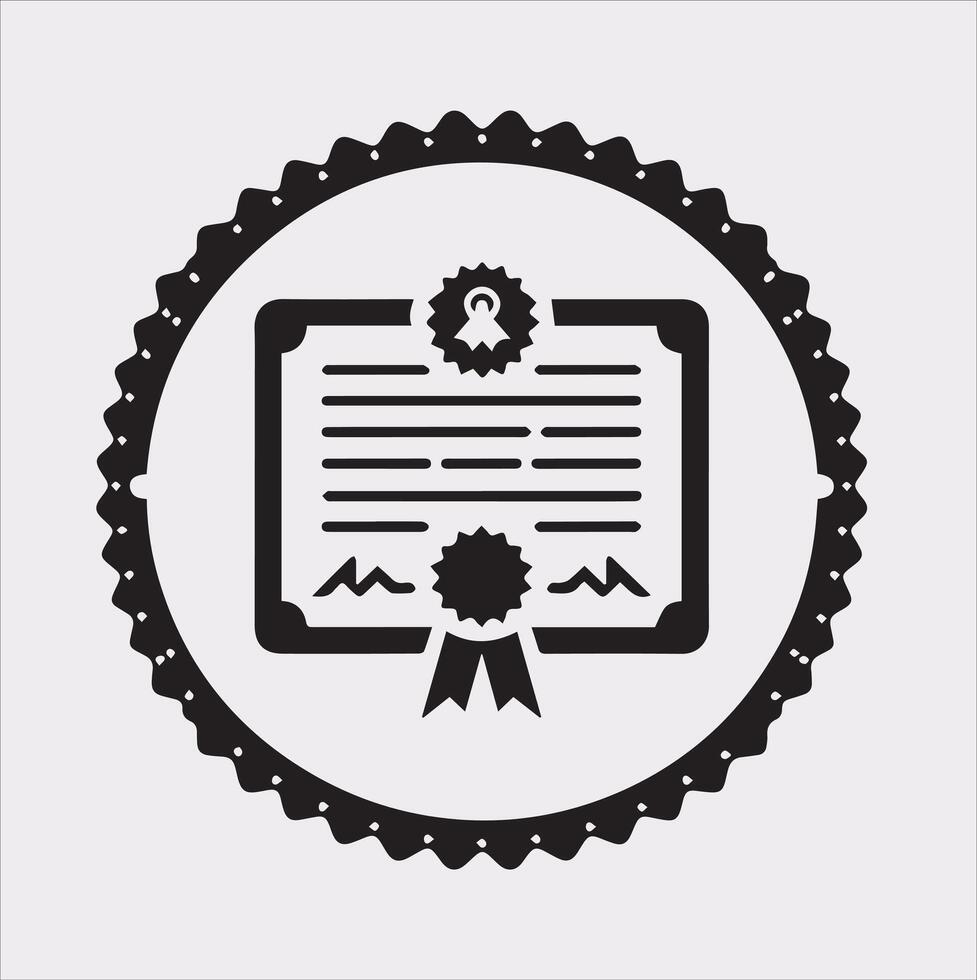 Certificate Silhouette for Design Projects vector