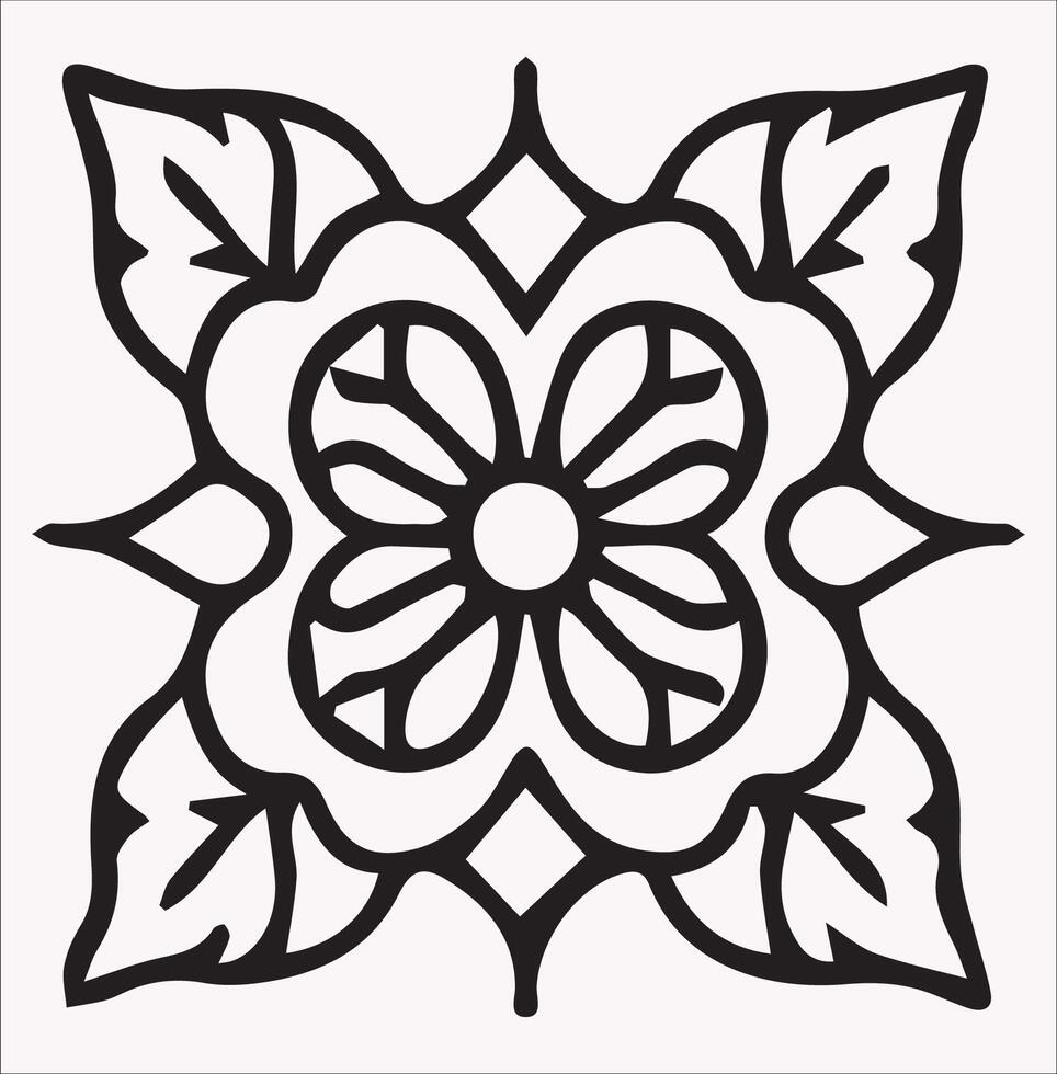 Creative Tile Silhouettes for Flooring and Design Projects vector