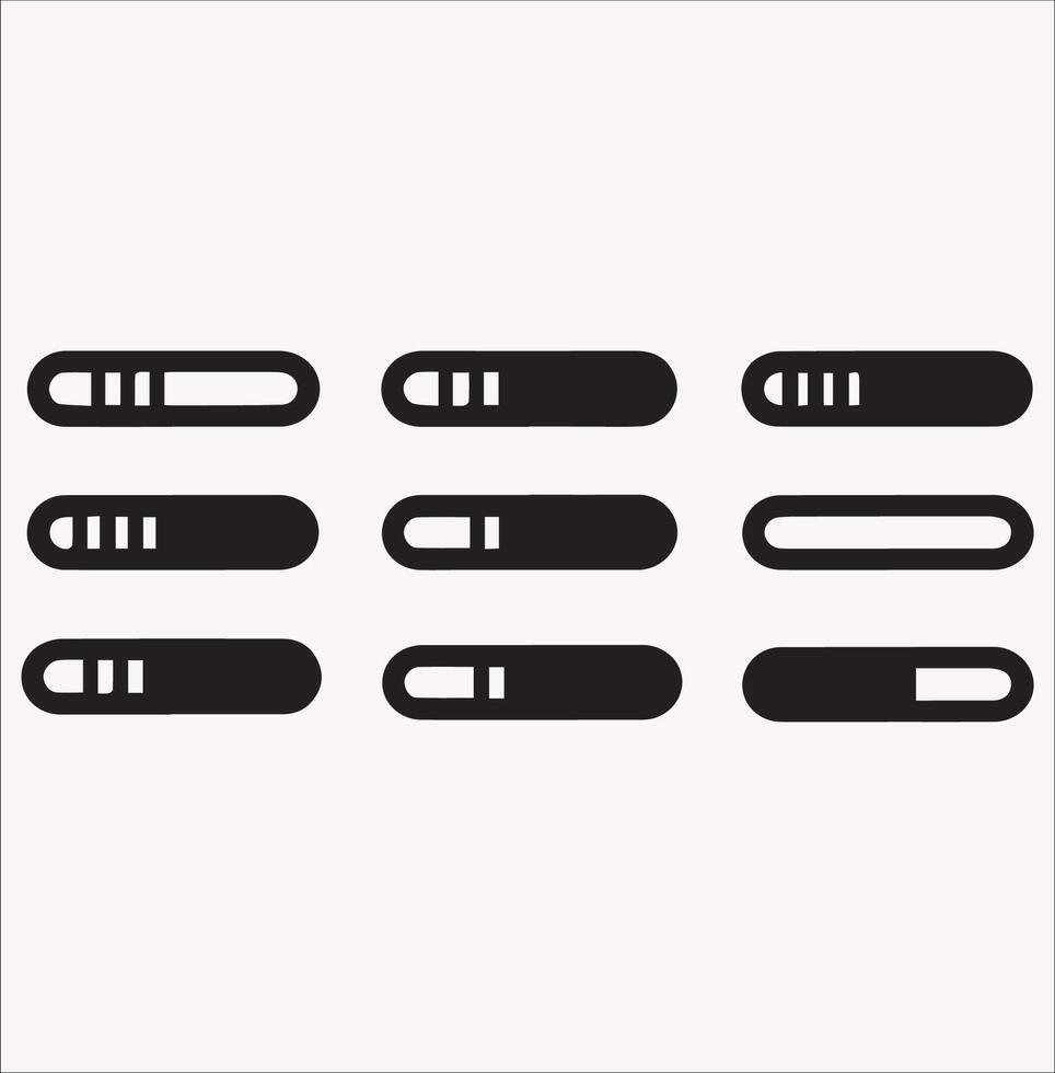 Loading Bar Silhouette on White Background vector