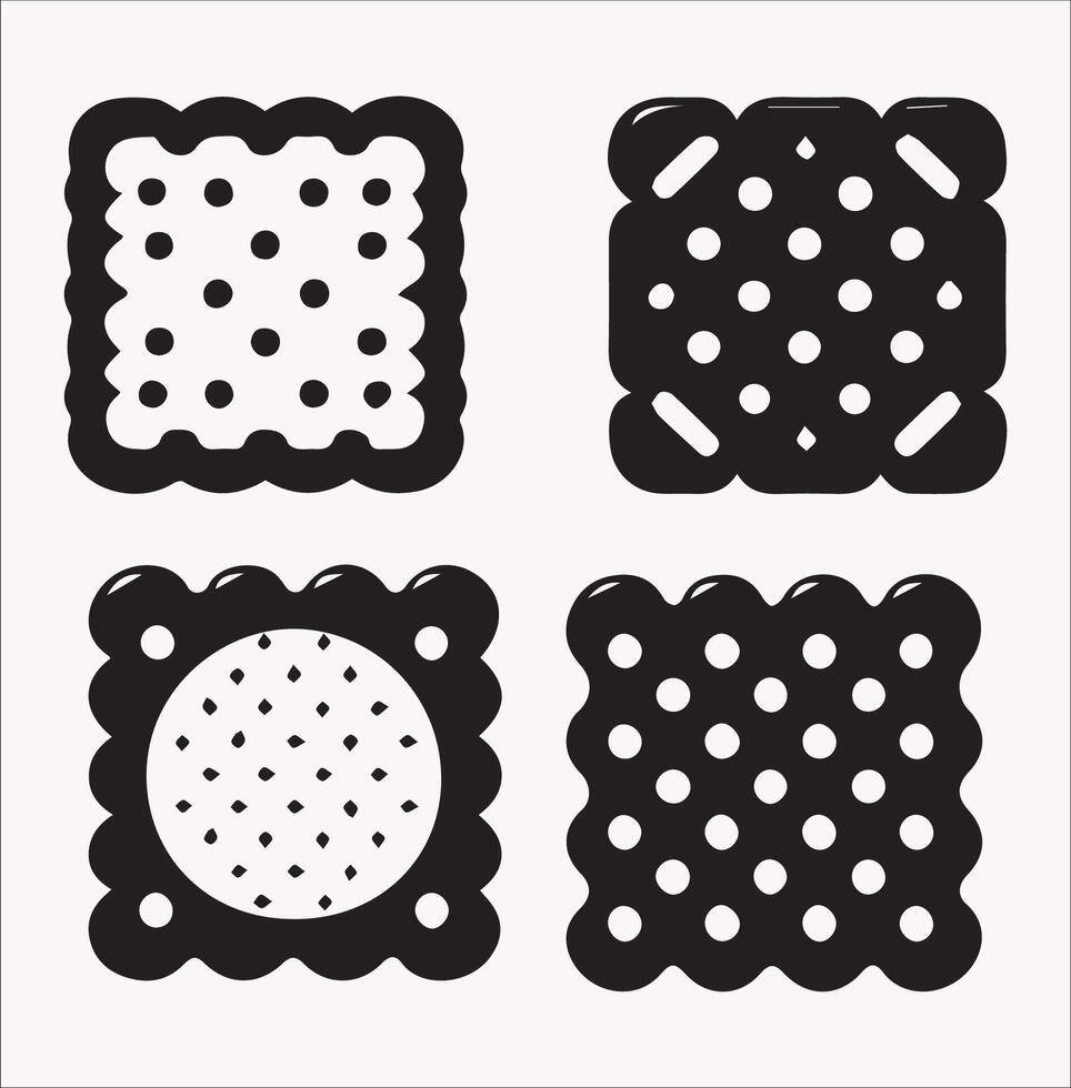 Nutritious Health Crackers Silhouette for a Healthy Lifestyle vector