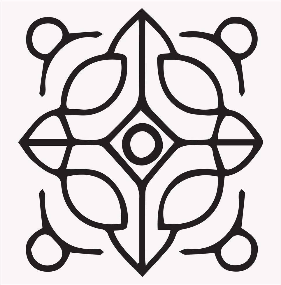Stylish Tile Silhouettes for Creative Flooring Projects vector