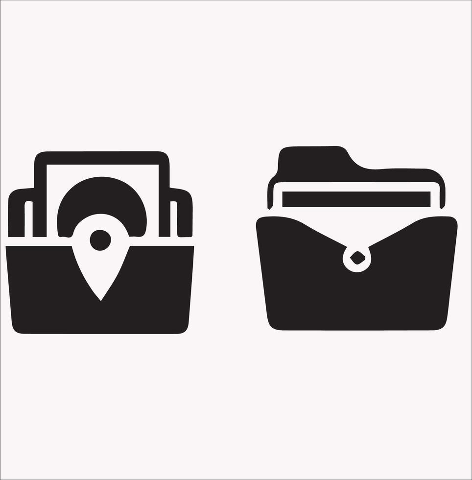 Stylish Filing Document Silhouette for Organizational Projects vector