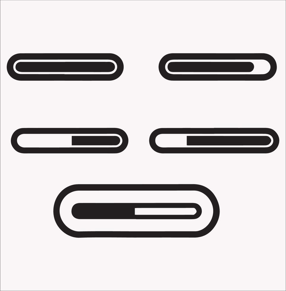 Stylish Loading Bar Silhouette for Digital Projects vector