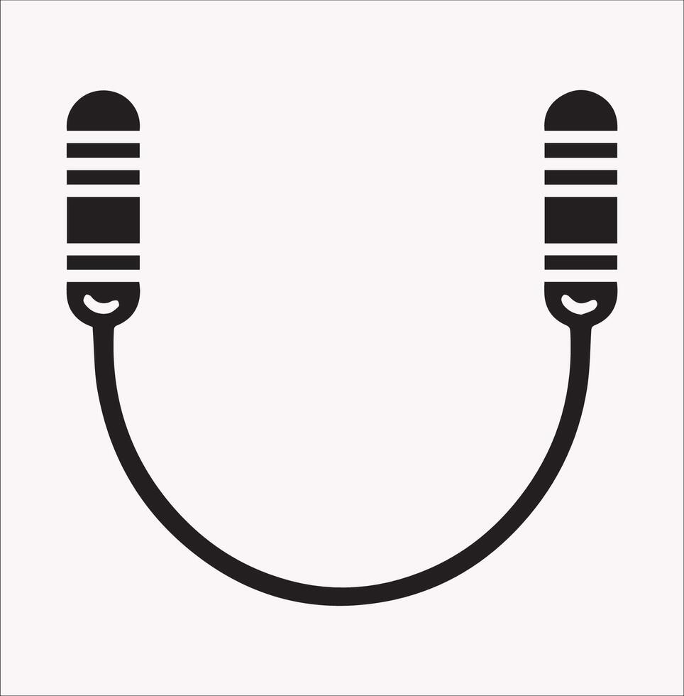 Minimalist Jump Rope Silhouette for Design Projects vector