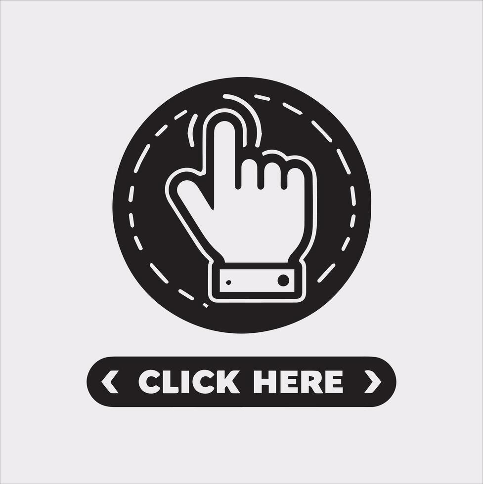 Subscribe Button Icon with Hand Pointer Clicking on White Background vector