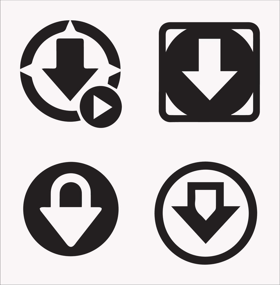 Clean Silhouette Icon Design on White Background vector