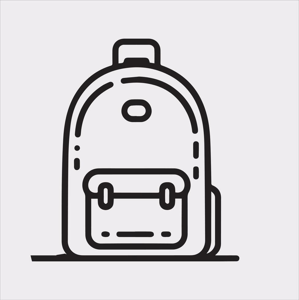 Backpack Silhouette Icon Perfect for Design Projects vector