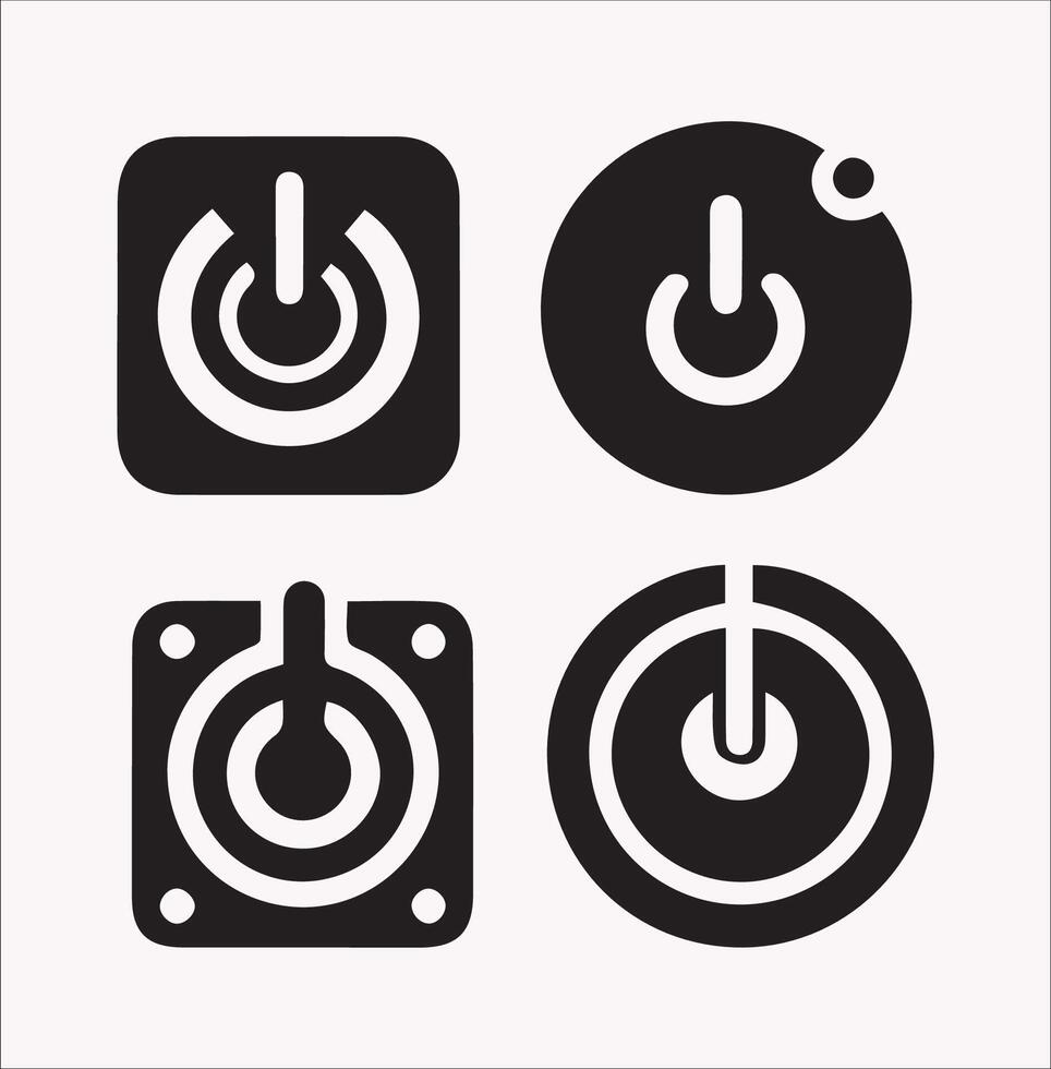 Download Open Button Silhouette for Professional Projects vector