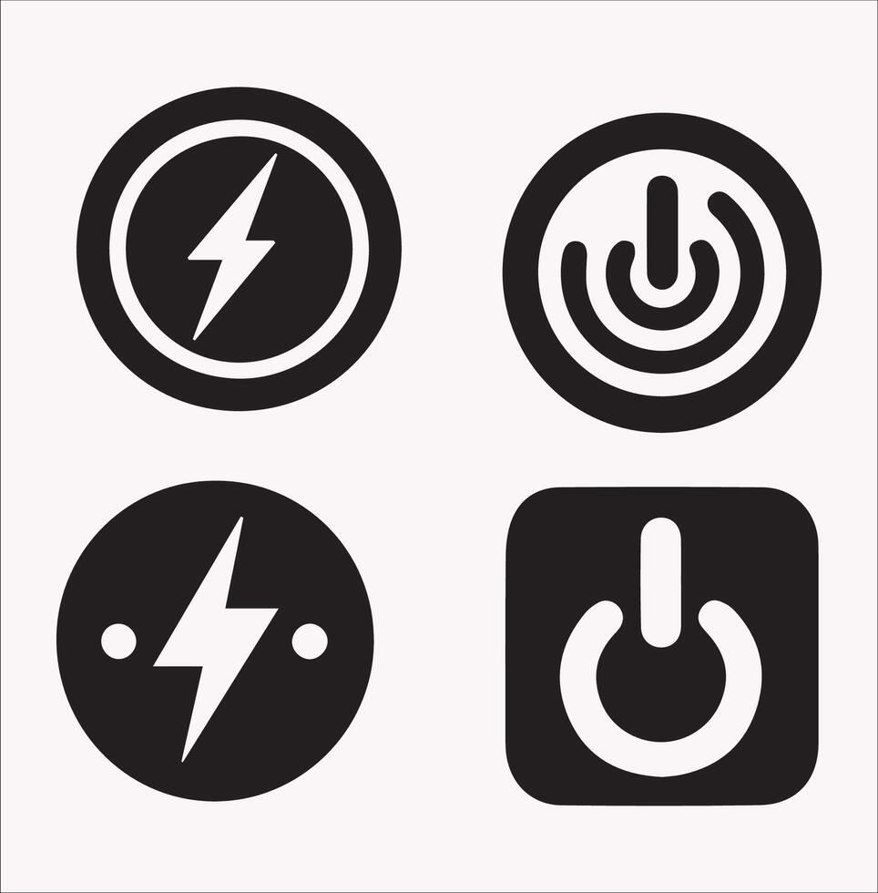 Open Button Silhouette on a White Background for Designers vector