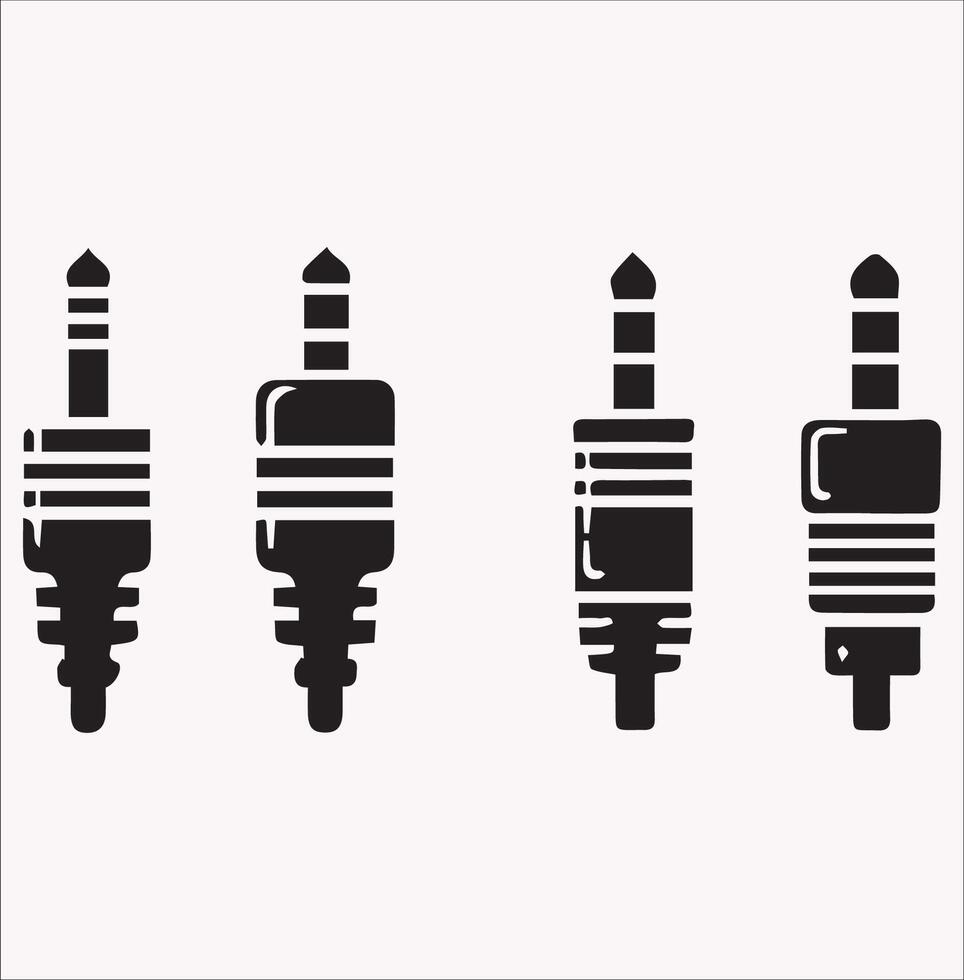 Audio Jack Silhouette for Music and Technology Projects vector