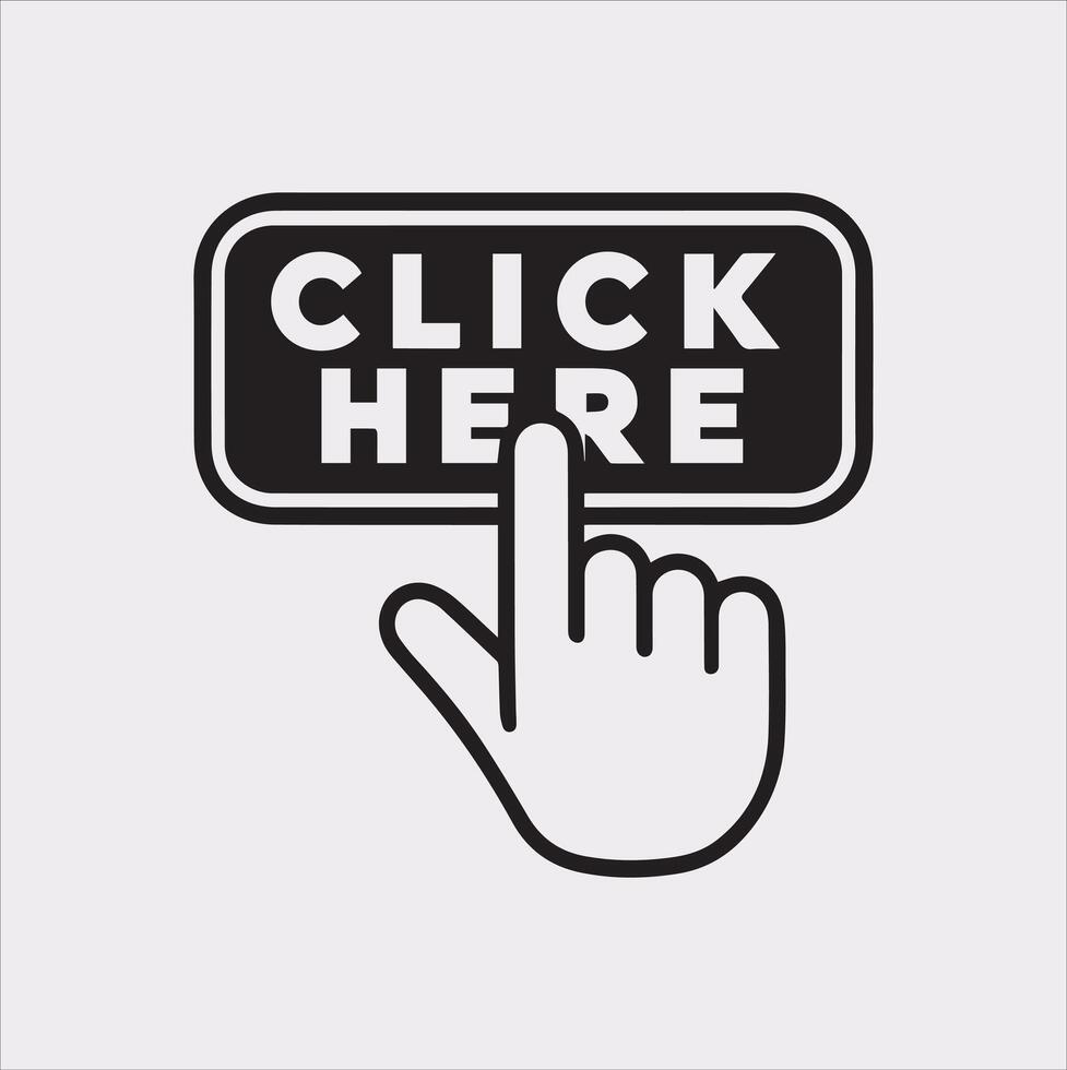 Hand Pointer Clicking Subscribe Button Icon on White Background vector