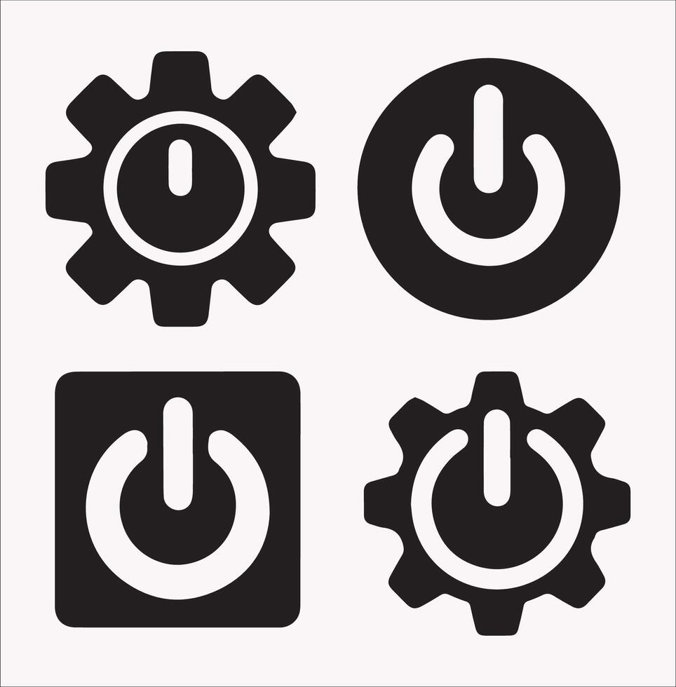 Clean Open Button Silhouette for Digital and Print Projects vector