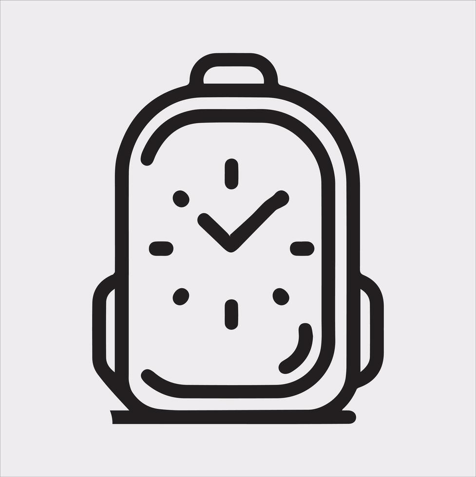 Stylish Backpack Silhouette for Creative Projects vector