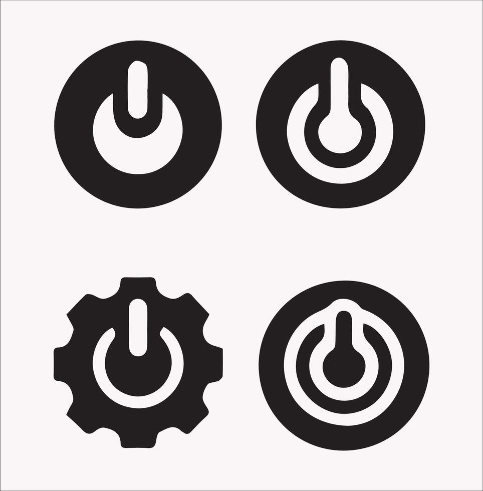 High-Quality Open Button Silhouette for Creative Designs vector