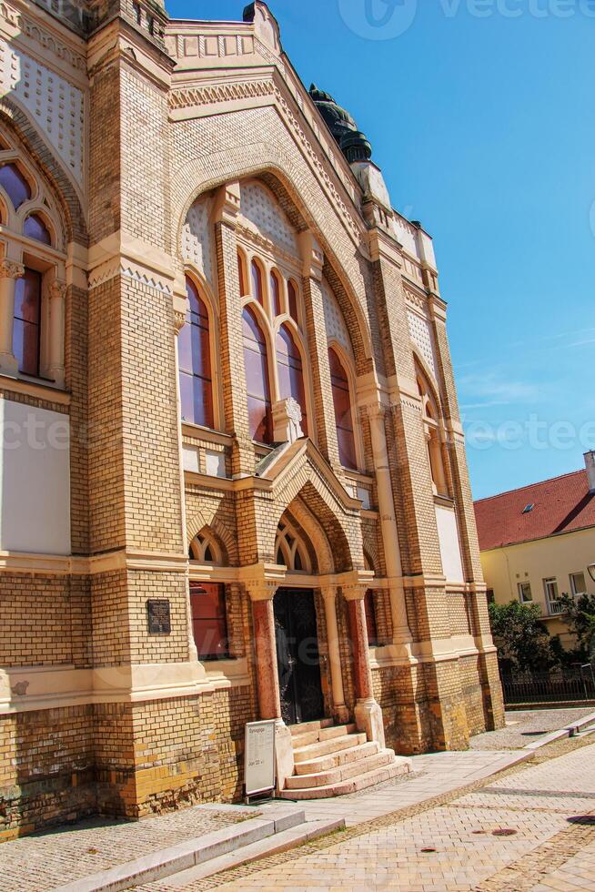 The synagogue building in Nitra, Slovak republic, Central Europe. The synagogue was built in 1908-1911 for the Neolog Jewish community. photo