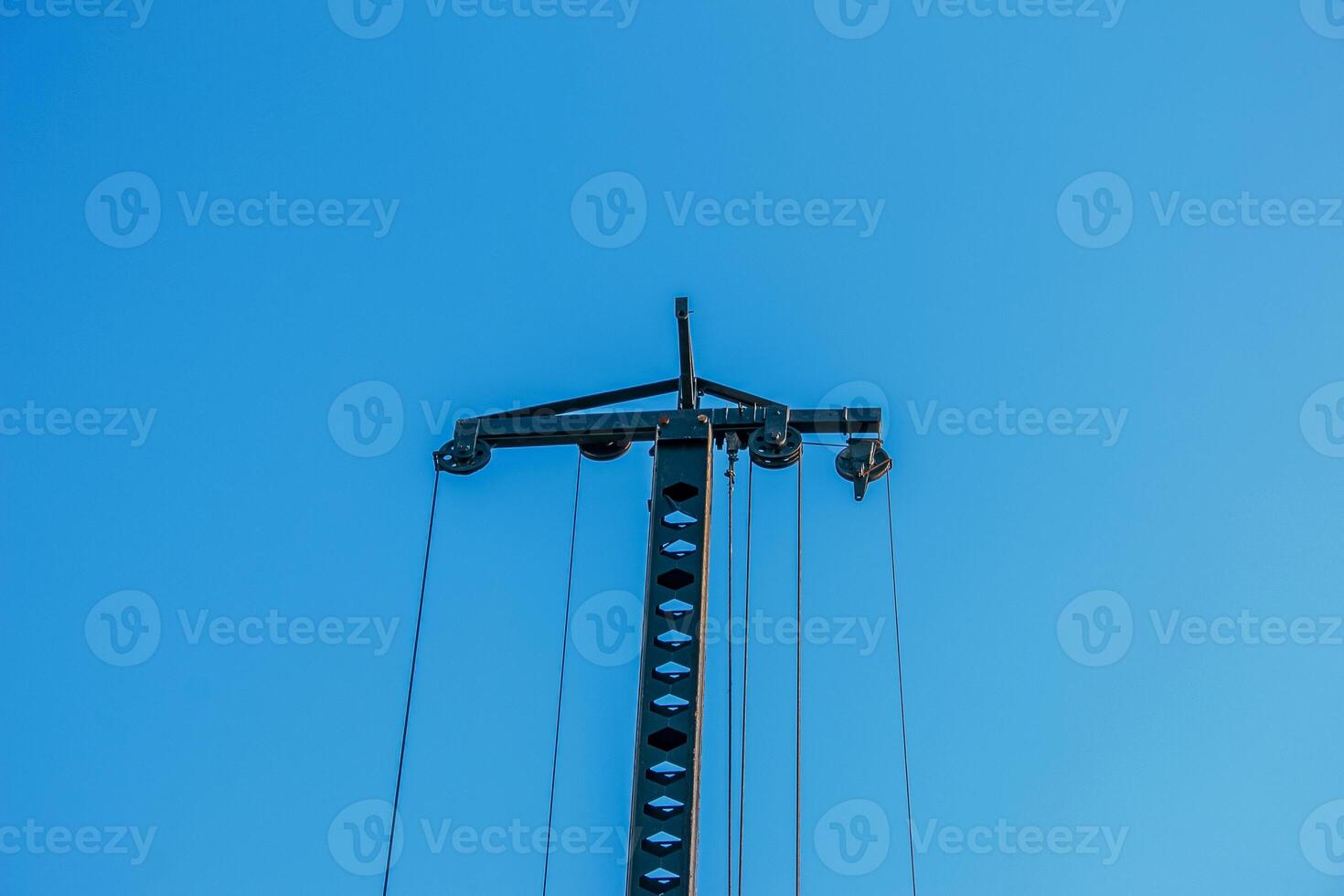 Hydraulic drilling rig. Installation of bored piles with a casing string. Foundations and grounds. Drilling in the ground. technology. Machine for drilling holes in the ground. photo