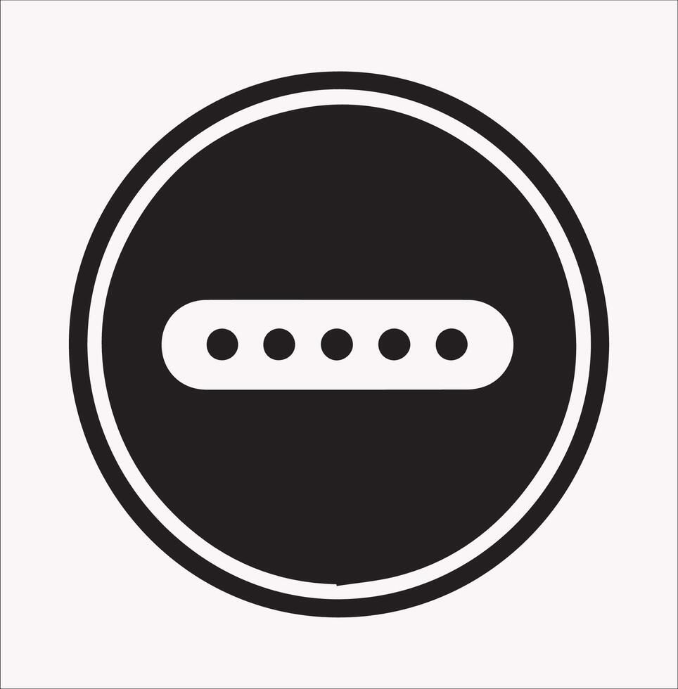 Pin Code Icon in Black Silhouette on White Canvas vector