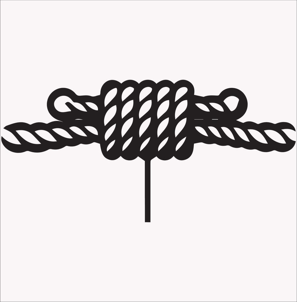 Clean Rope Icon Silhouette for Design vector