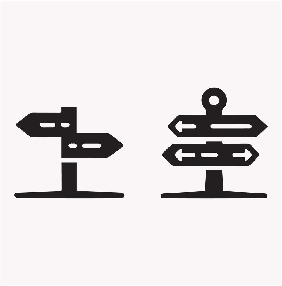 Traffic Direction Board Sign Icon for Traffic-related Designs vector