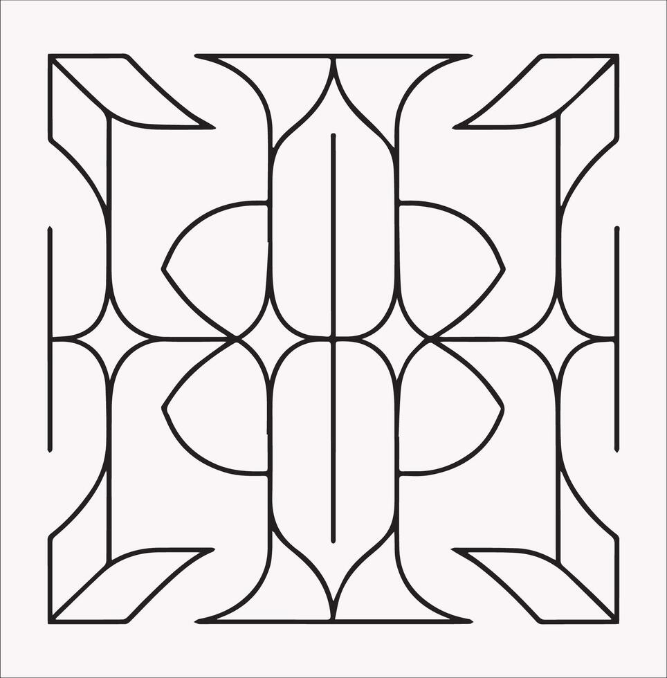Decorative Tile Silhouettes for Creative Projects vector