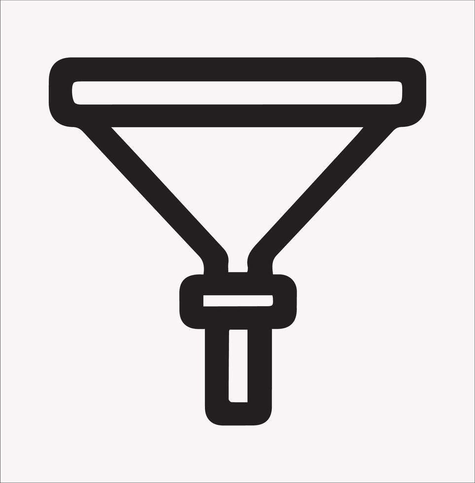 Classic Funnel Silhouette Icon for Filtering Use vector