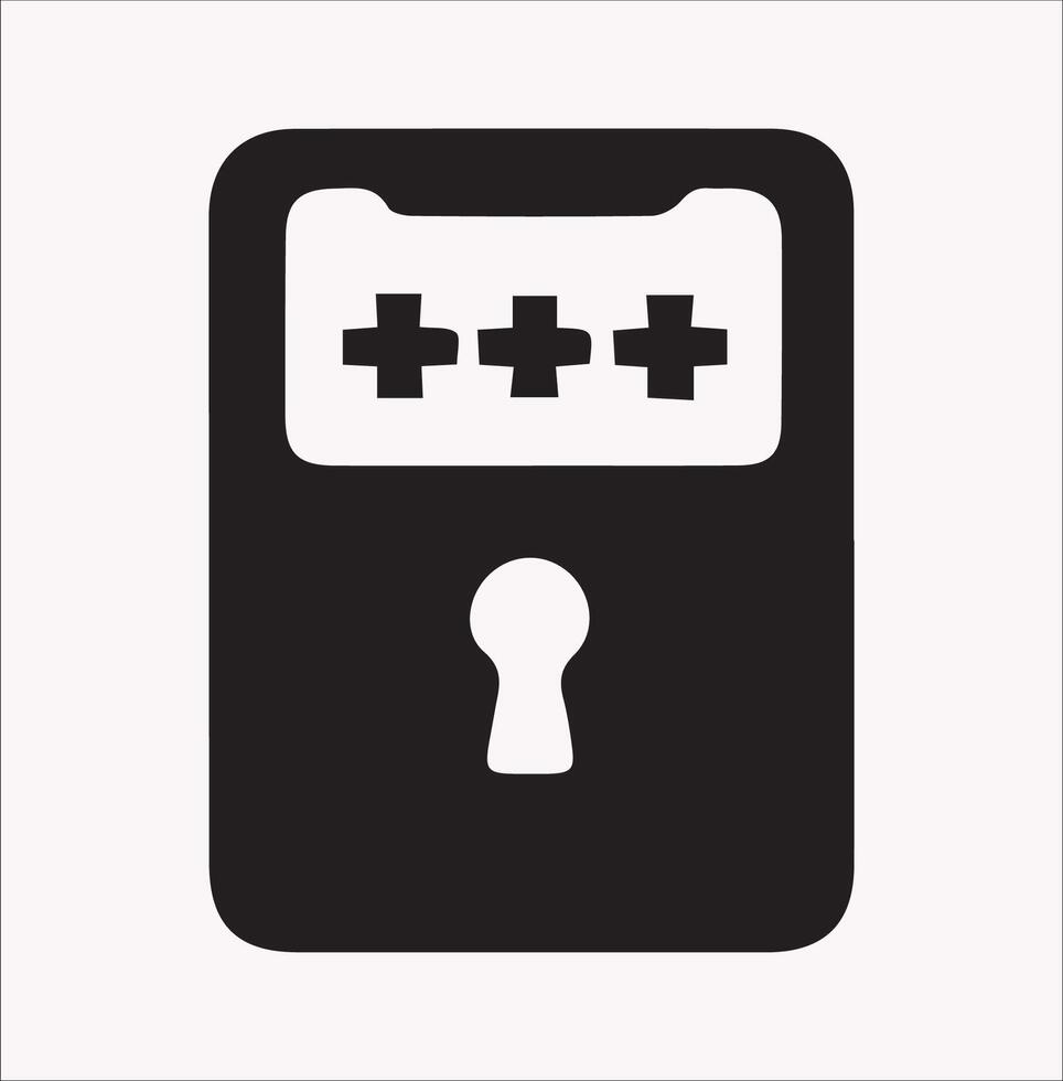 Minimalist Pin Code Icon on a White Background vector