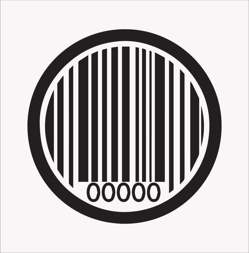Barcode Scanner Icon Silhouette in Black and White Background vector