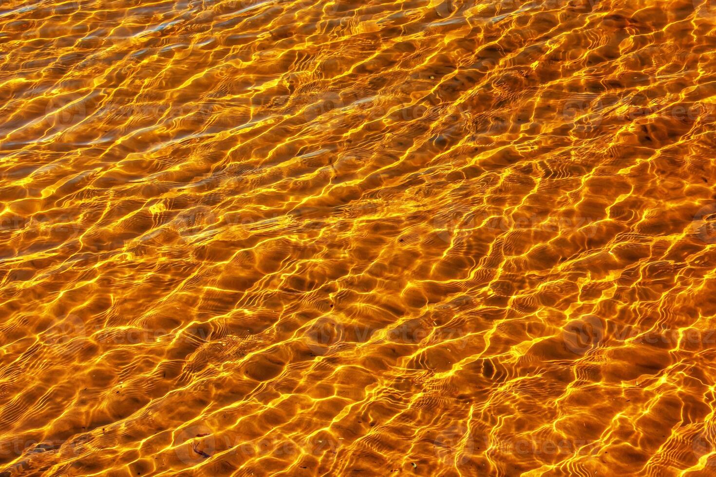 Reflections on the water surface in the river. Background of corrugated pattern of clean water sand. View from above. Abstract background. Shining water. Ripples background wallpaper. photo
