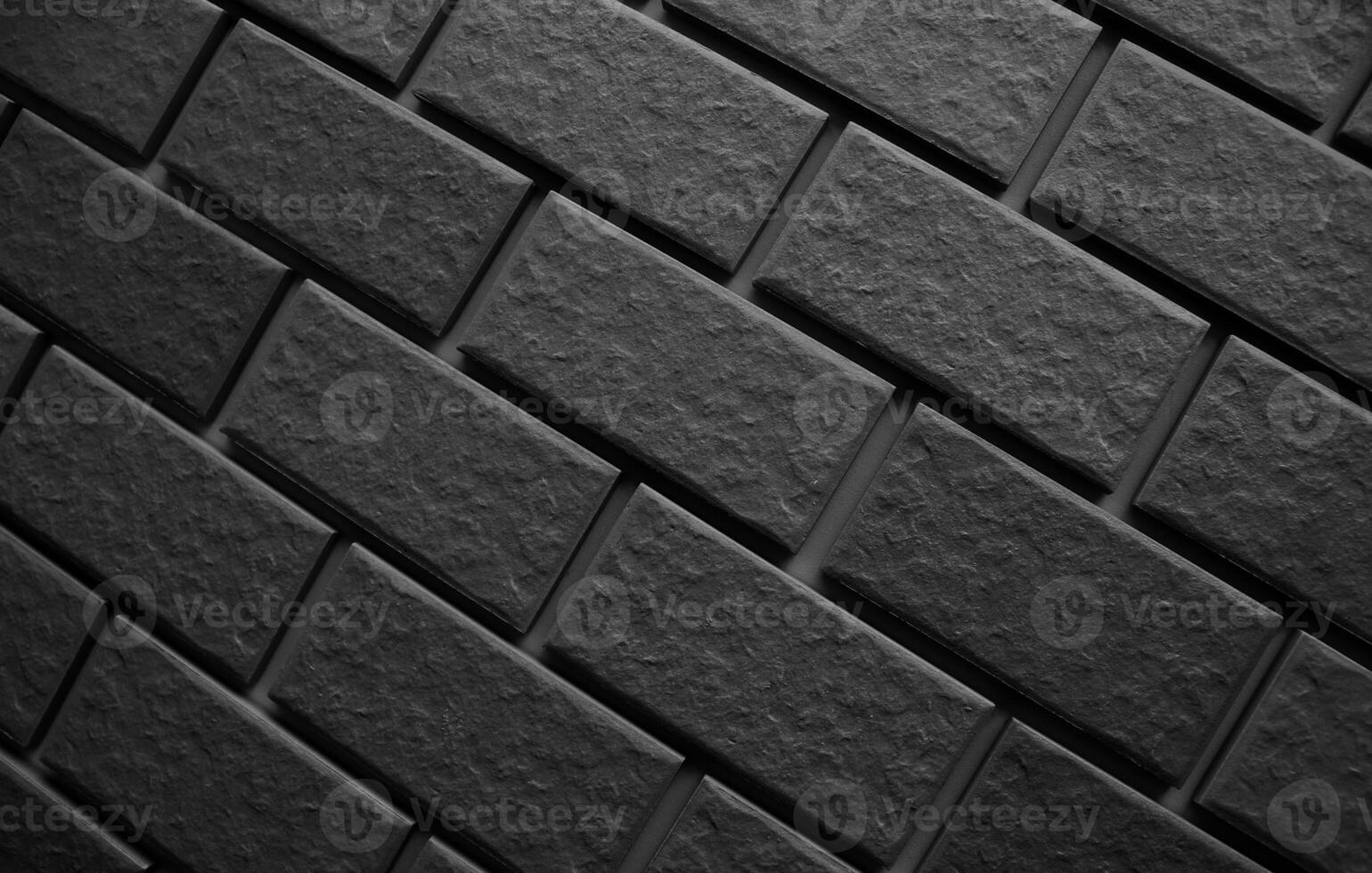 Beveled lines of evenly laid slabs in the form of brickwork. Monochrome stock photo for house renovation backgrounds