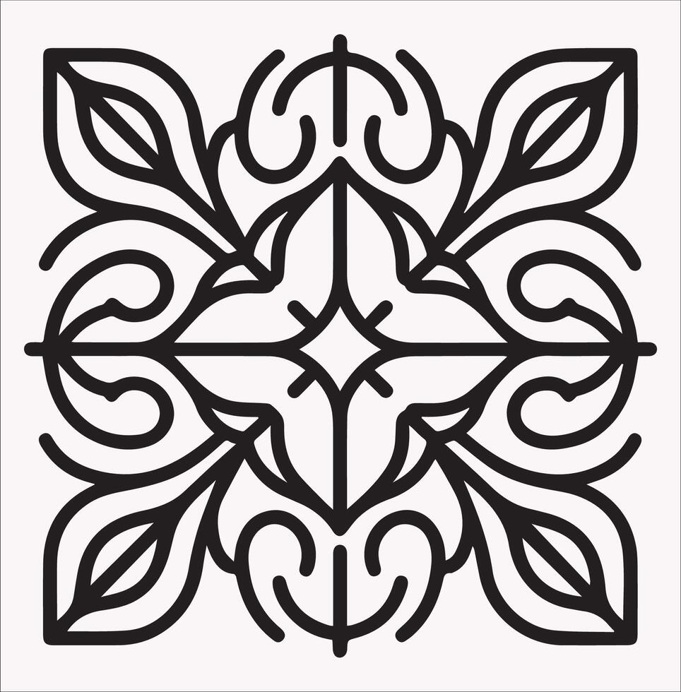High-Quality Tile Silhouettes for Design Inspiration vector