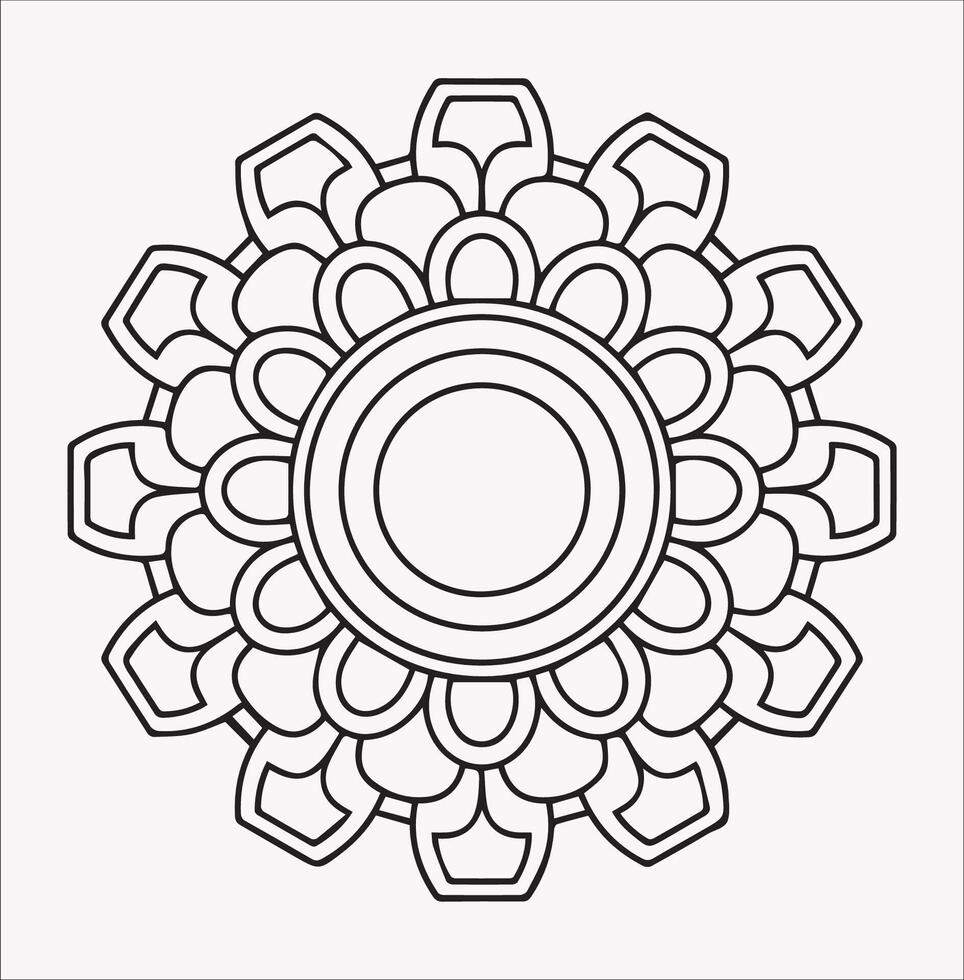 Mandala Design Ideal for Coloring Books and Art Patterns vector