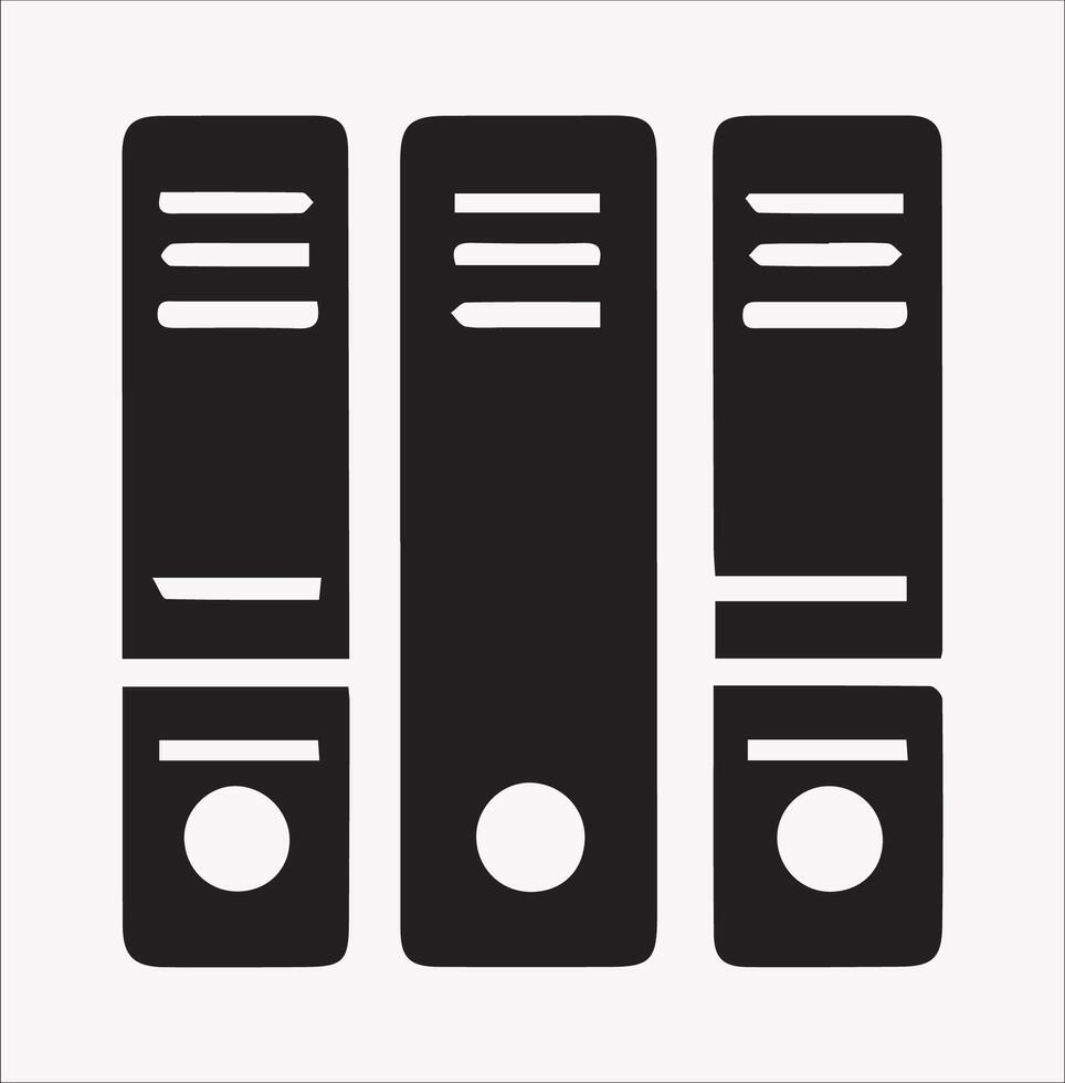 High Quality Silhouette of Box File Documents vector