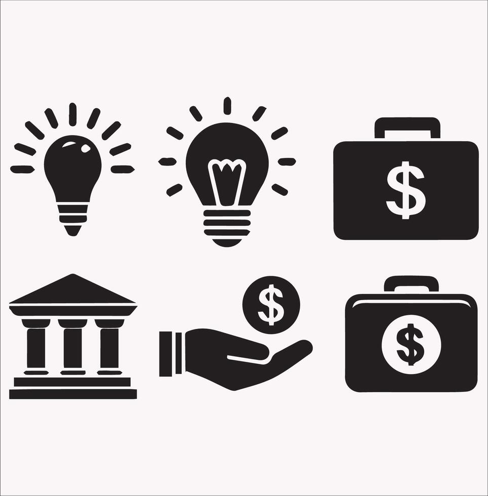 Investment Logo Silhouette for Unique Business Branding vector