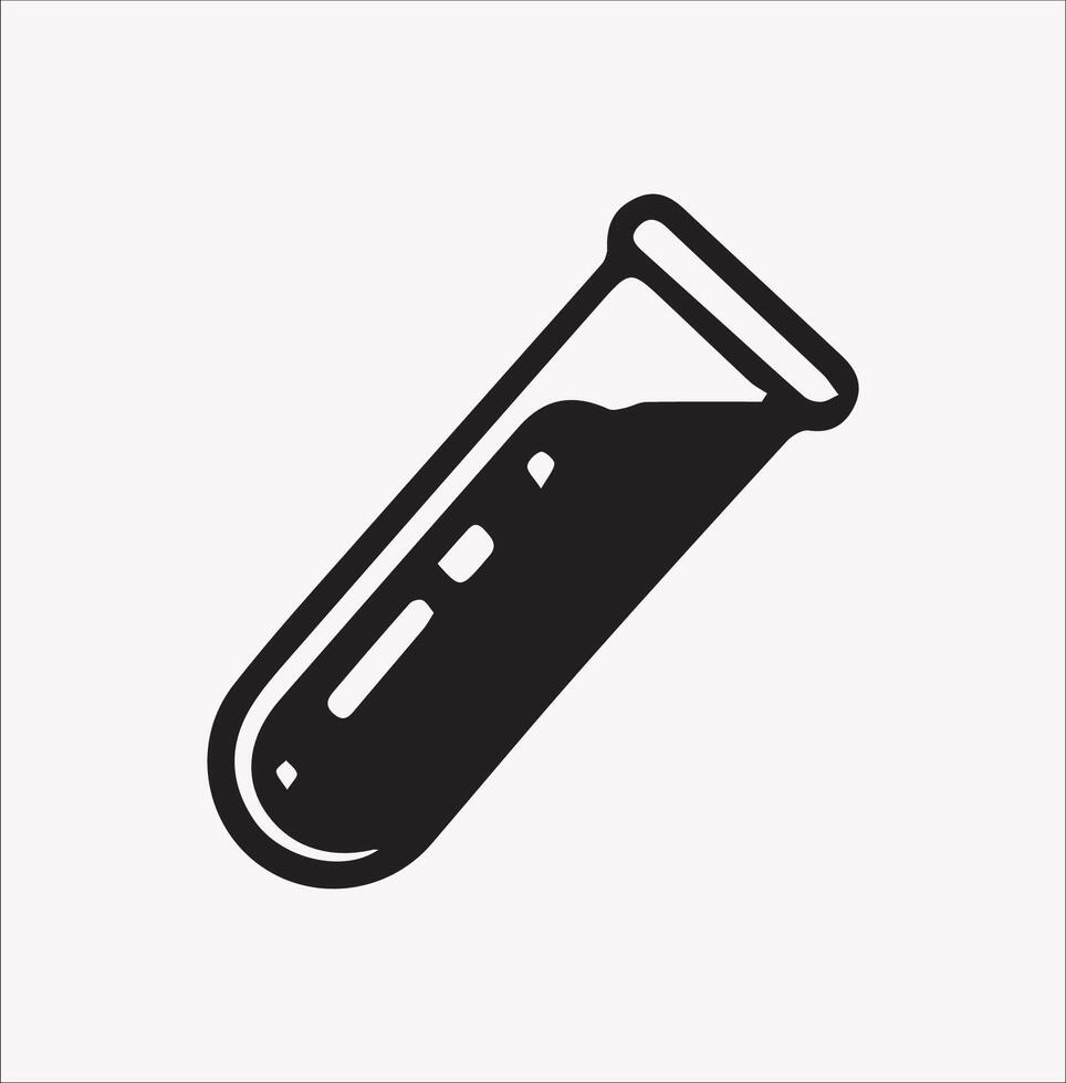Test Tube Icons in Diverse Silhouette Styles vector
