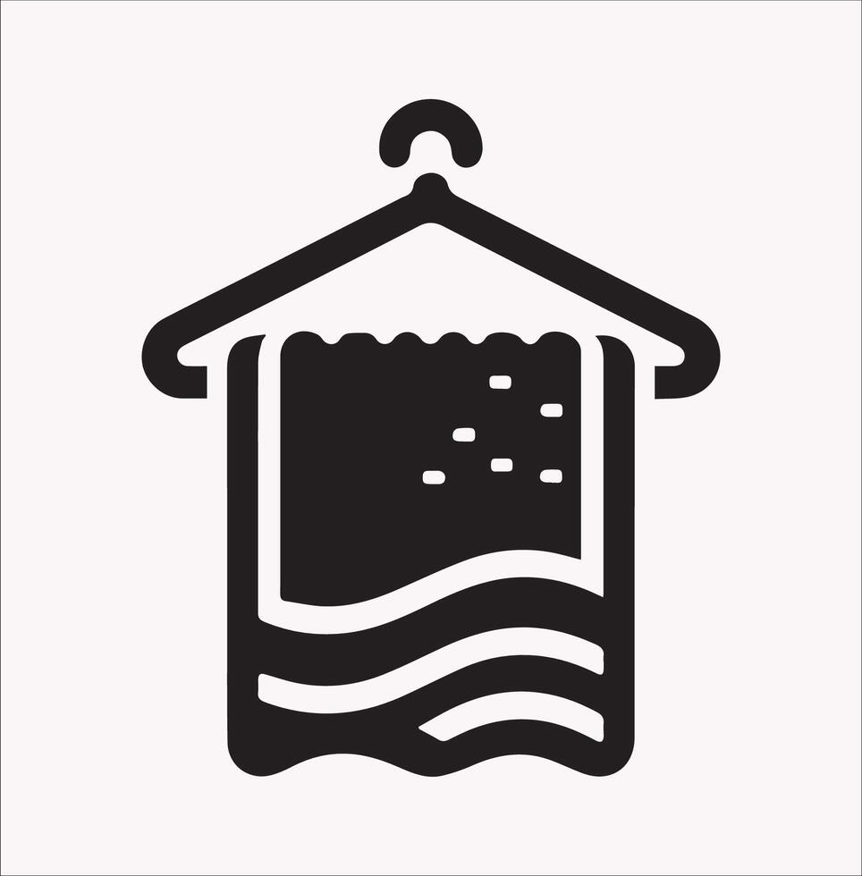 Minimalist Towel Icon Silhouette for Creative Projects vector