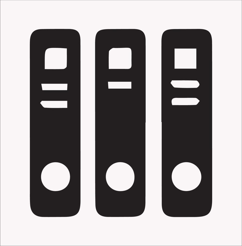 Box File Document Silhouette Image in High Resolution vector