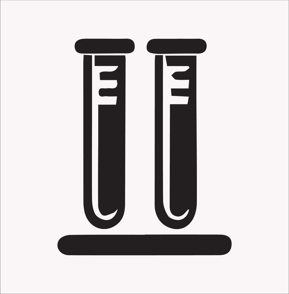 Test Tube Silhouette Icon Collection in Different Designs vector