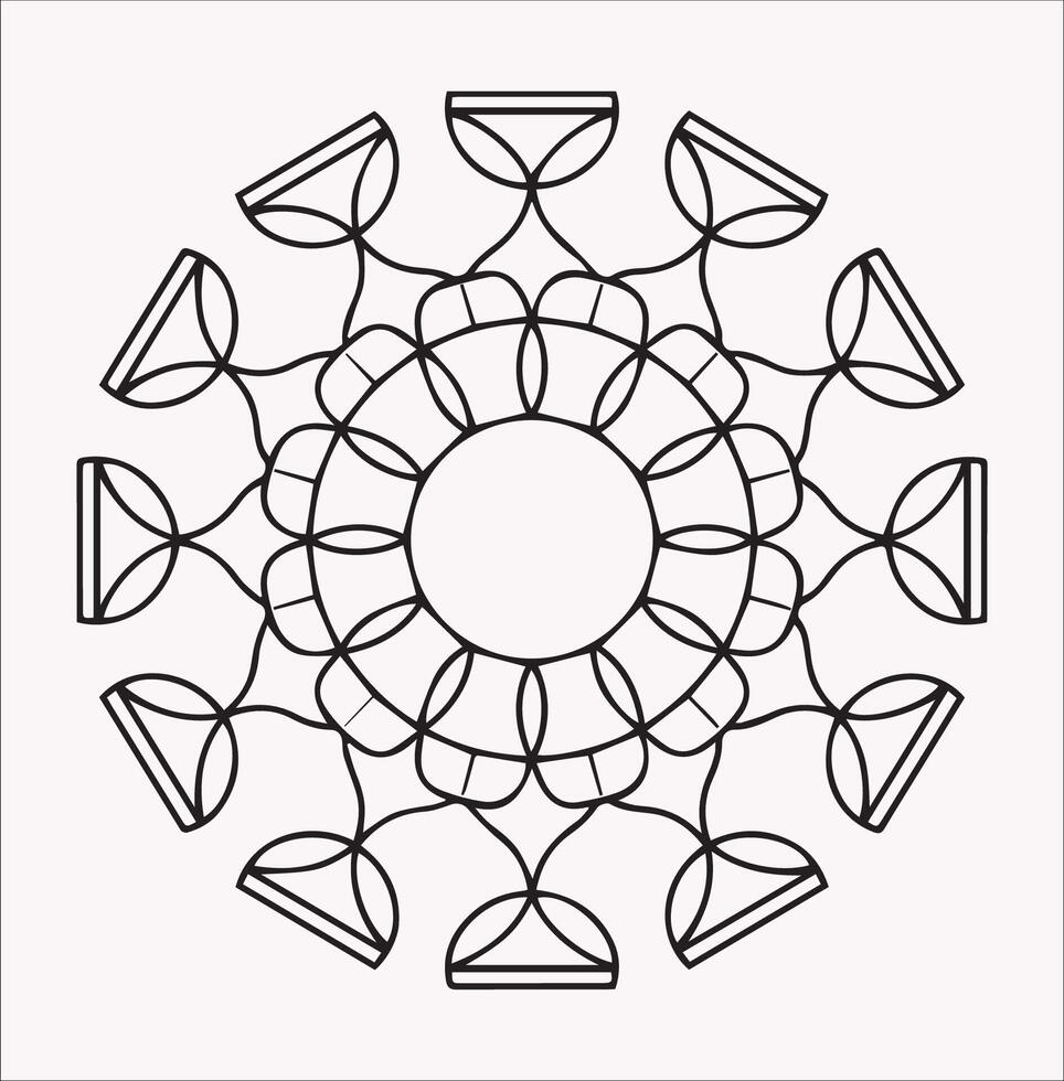 Mandala Design for Coloring Book and Decorative Patterns vector
