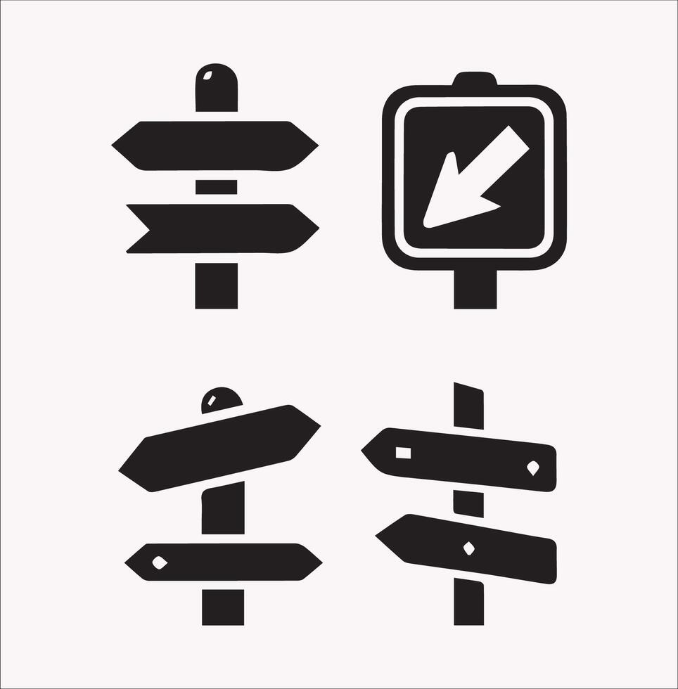 Editable Traffic Direction Sign Icon Illustration on White Background vector