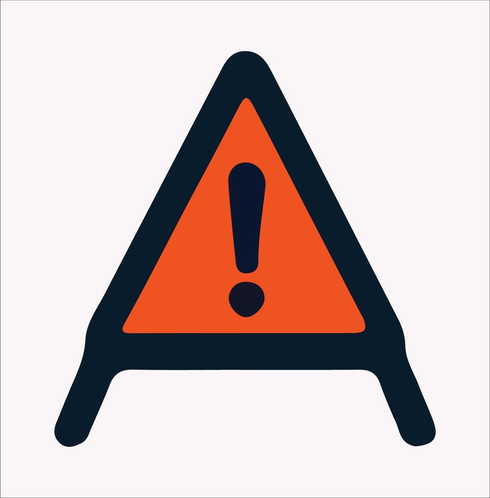 Construction Cone Icon - Silhouette on White Background vector
