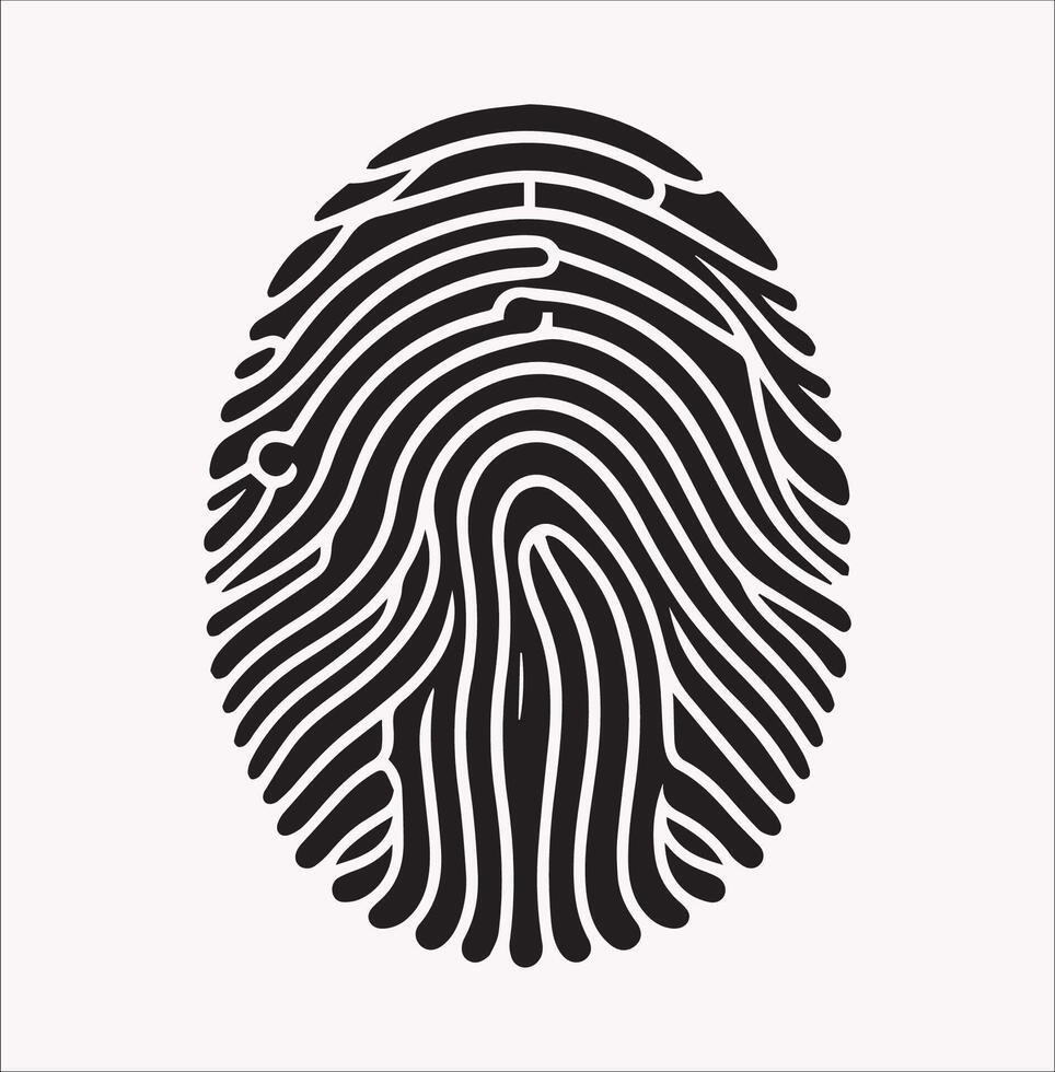 Download Biometric Fingerprint Silhouette in High Resolution vector