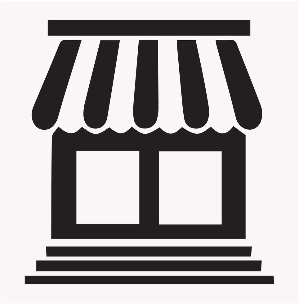 Minimalist Online Shop Silhouette Design vector