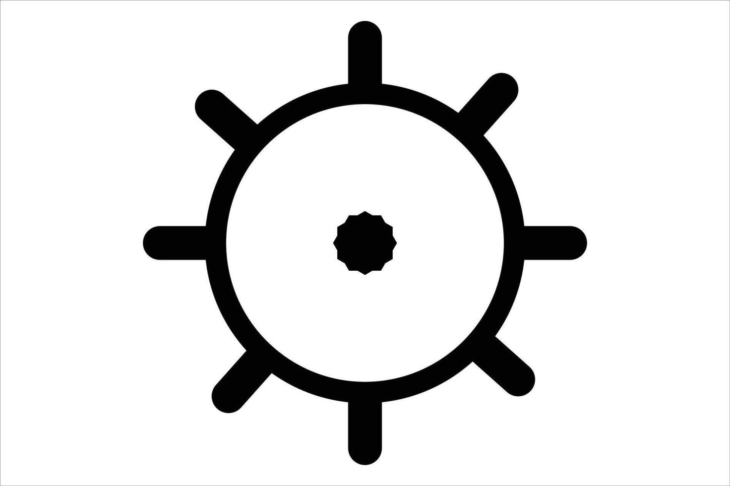 Ship steering wheel a icon design vector