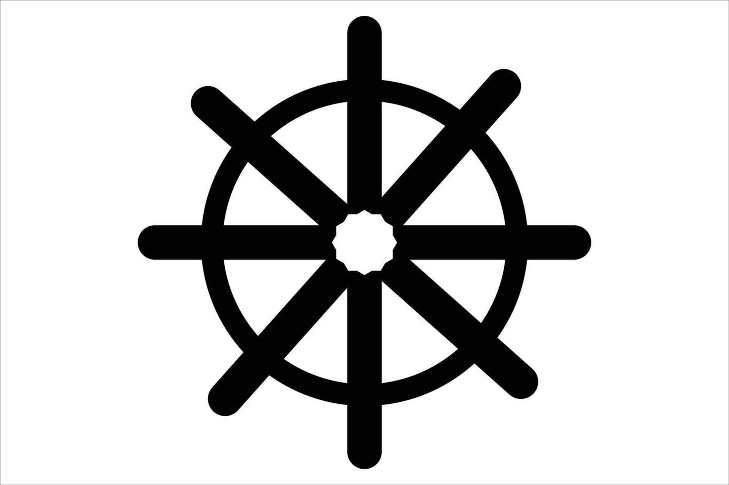 Ship steering wheel a icon design vector