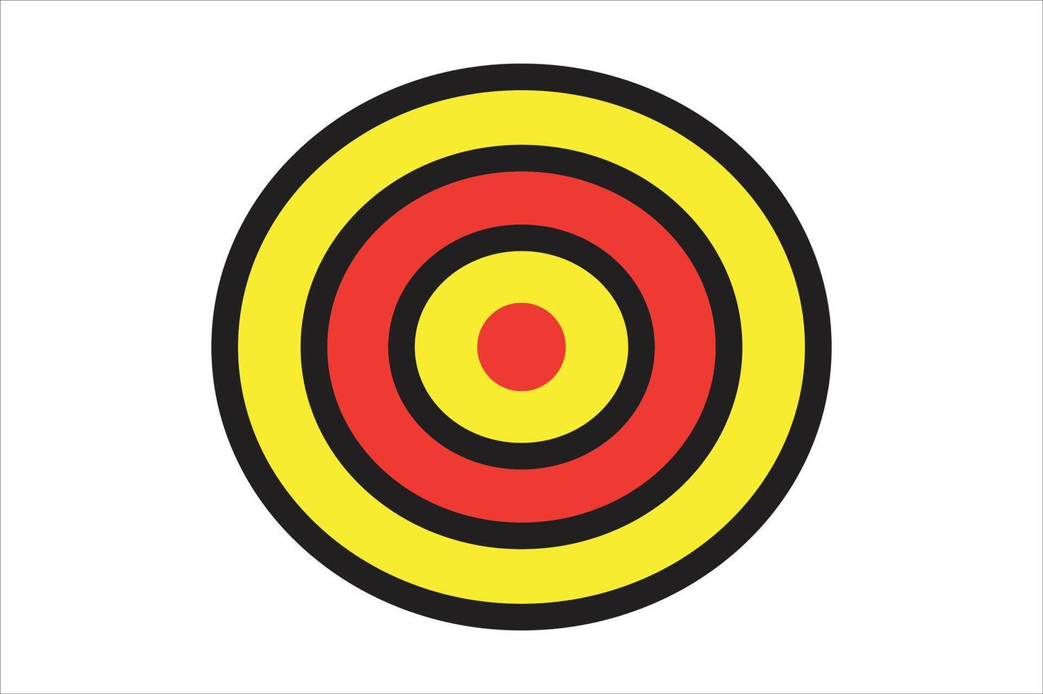 Symbol color target center circle icon art vector