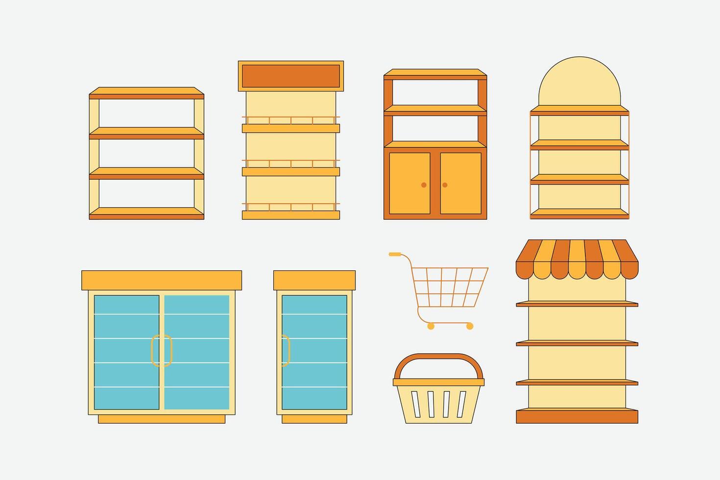 Display Shelves Illustration vector